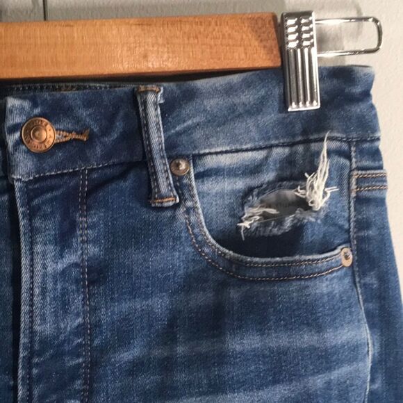 American Eagle jeans women's size 2 long 2L blue curvy super hi-rise jeg… - Picture 12 of 16